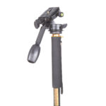 QZSD Q08 ขายึดกล้อง Aluminum Video Tripod Ball Head 3-way Fluid Head Rocker Arm with Quick Release Plate 1/4" Screw - Image 5