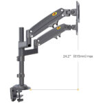 North Bayou NB H180 by melecronics ขาตั้งจอคอม ขาตั้งมอนิเตอร์ ขาแขวนจอคอม ที่ยึดจอ แบบ Gas Strut Desktop Monitor Stand , Dual Monitor Arm, Monitor Desk Mount , Stand Monitor, 22-32 นิ้ว *2 / 12 kg *2 - Image 9